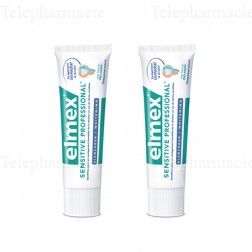 ELMEX Sensitive professional blancheur Lot de 2 tubes de 75 ml